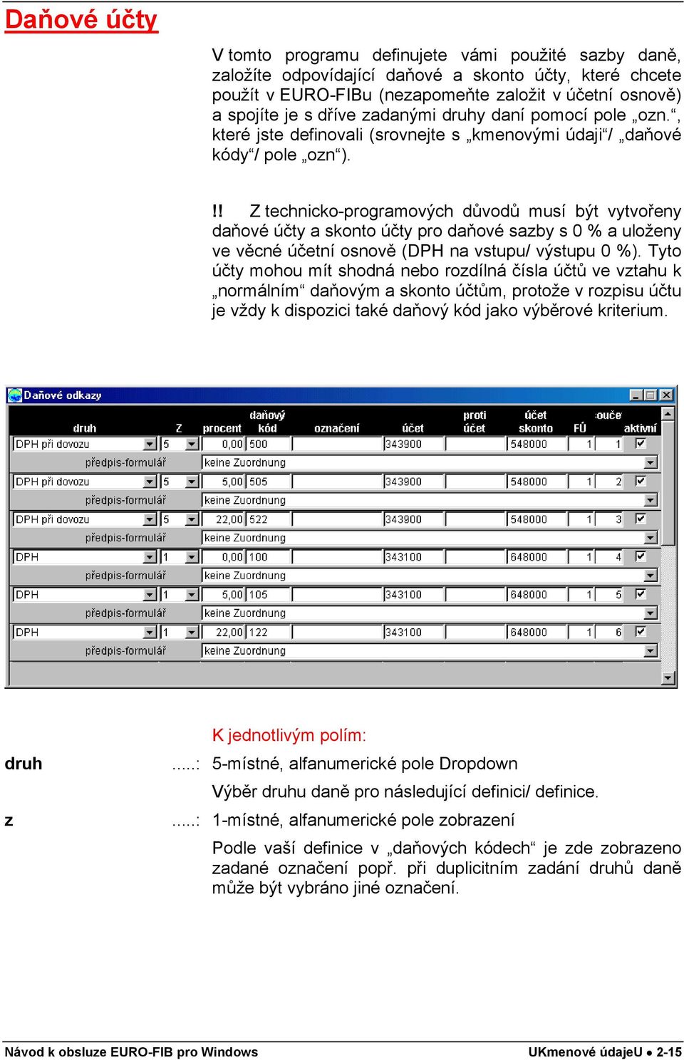 !! Z technicko-programových důvodů musí být vytvořeny daňové účty a skonto účty pro daňové sazby s 0 % a uloženy ve věcné účetní osnově (DPH na vstupu/ výstupu 0 %).