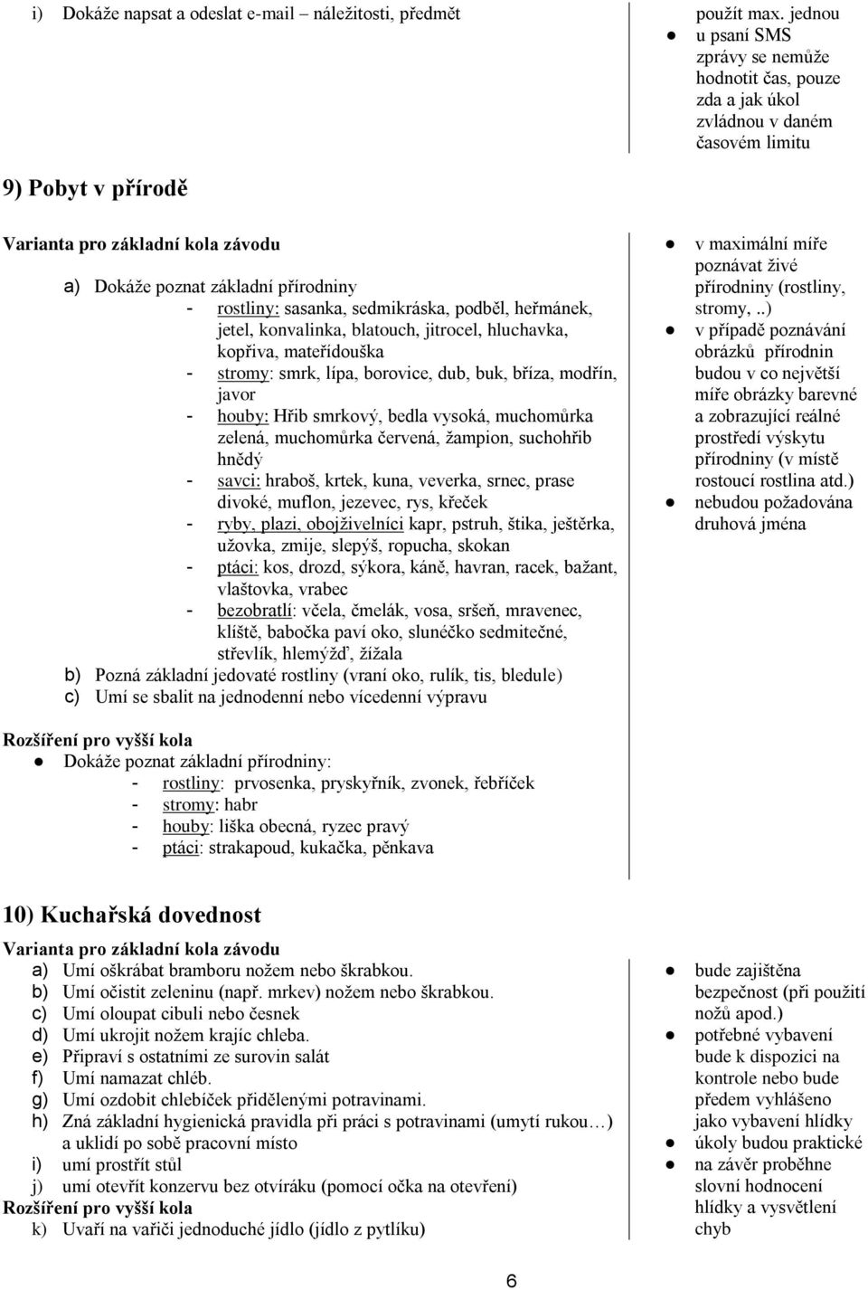 podběl, heřmánek, jetel, konvalinka, blatouch, jitrocel, hluchavka, kopřiva, mateřídouška - stromy: smrk, lípa, borovice, dub, buk, bříza, modřín, javor - houby: Hřib smrkový, bedla vysoká,