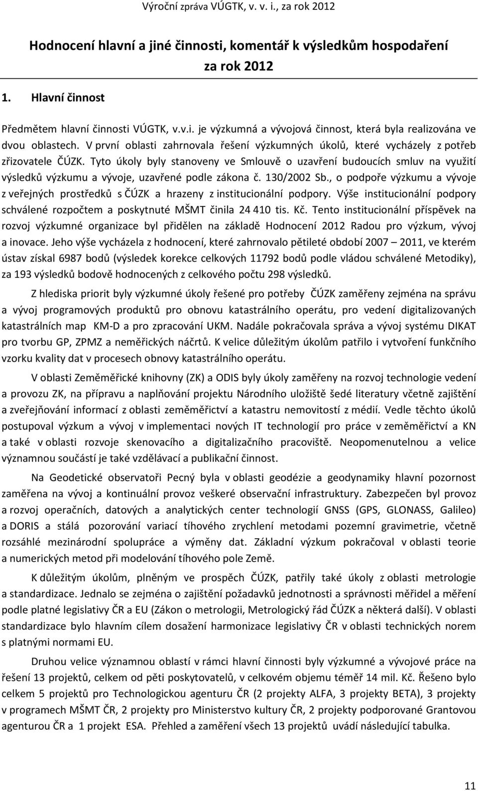 Tyto úkoly byly stanoveny ve Smlouvě o uzavření budoucích smluv na využití výsledků výzkumu a vývoje, uzavřené podle zákona č. 130/2002 Sb.