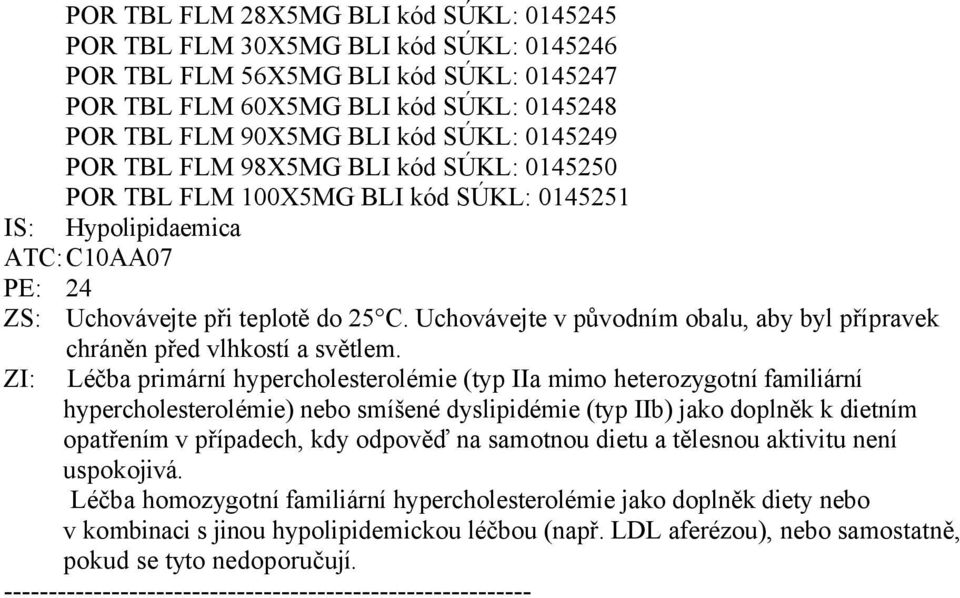 Uchovávejte v původním obalu, aby byl přípravek chráněn před vlhkostí a světlem.