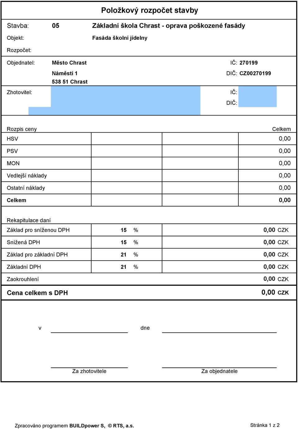 náklady Celkem Celkem Rekapitulace daní Základ pro sníženou DPH 15 % CZK Snížená DPH 15 % CZK Základ pro základní DPH 21 % CZK Základní