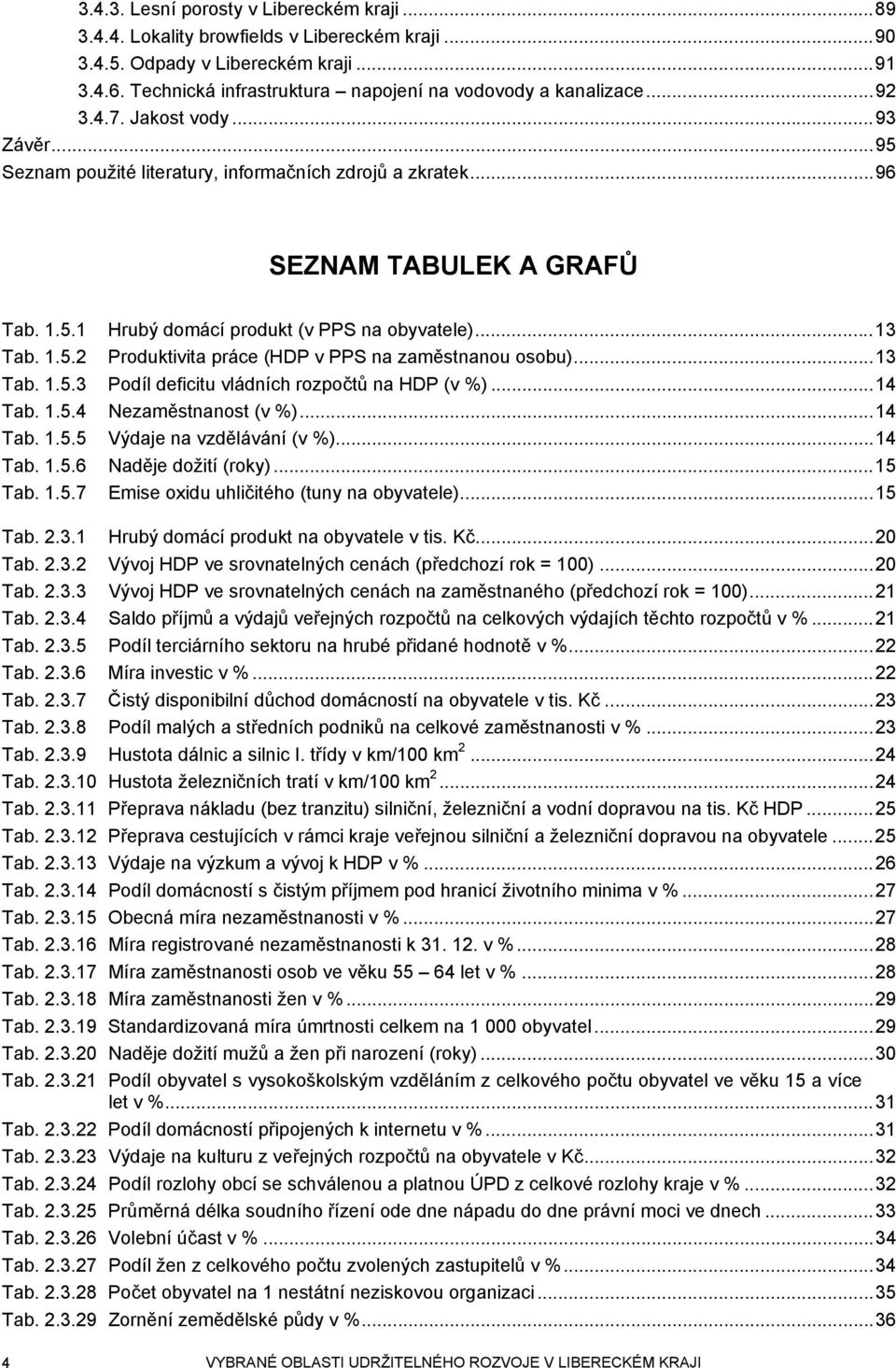 ..13 Tab. 1.5.3 Podíl deficitu vládních rozpočtů na HDP (v %)...14 Tab. 1.5.4 Nezaměstnanost (v %)...14 Tab. 1.5.5 Výdaje na vzdělávání (v %)...14 Tab. 1.5.6 Naděje dožití (roky)...15 Tab. 1.5.7 Emise oxidu uhličitého (tuny na obyvatele).