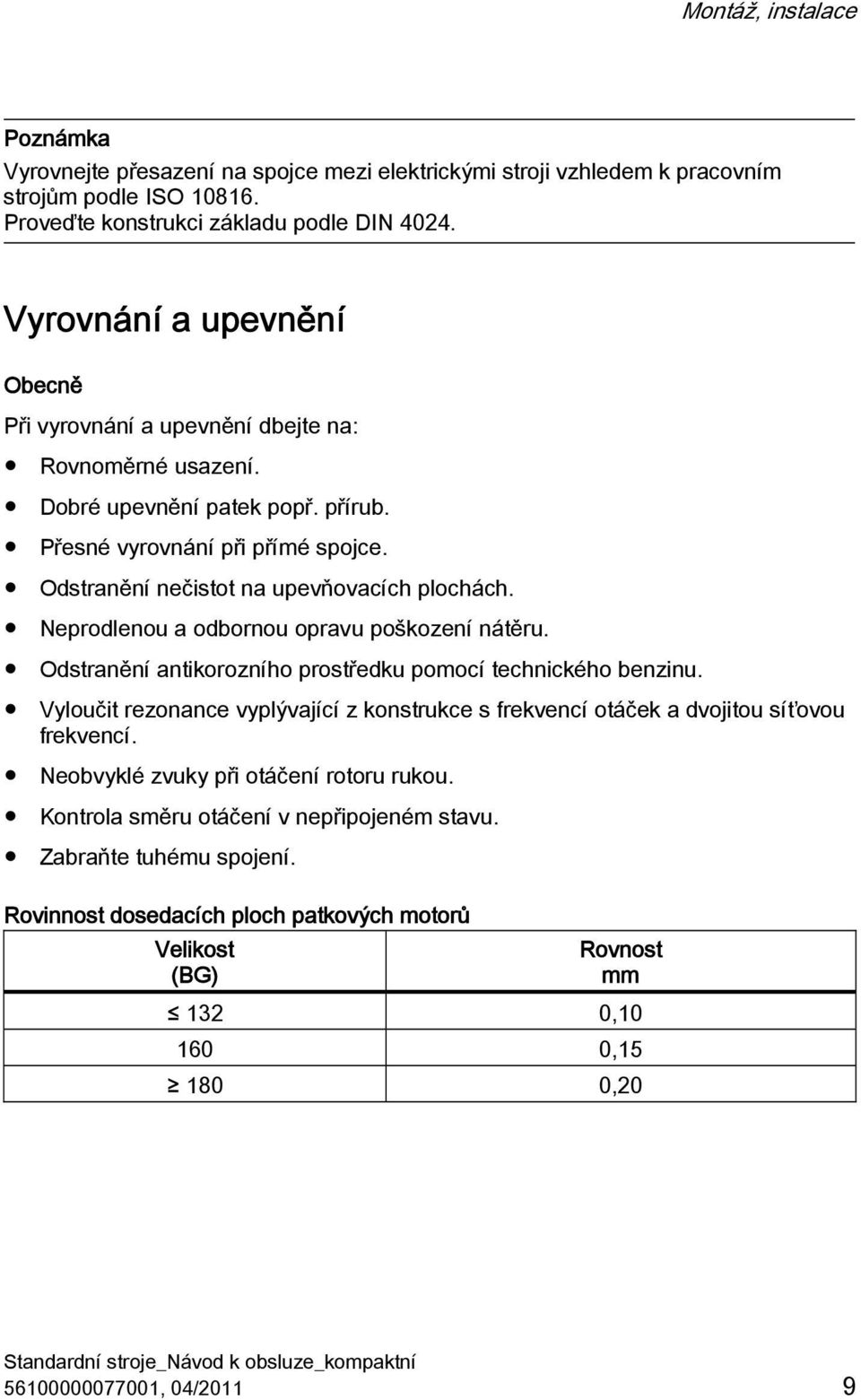 Neprodlenou a odbornou opravu poškození nátěru. Odstranění antikorozního prostředku pomocí technického benzinu.