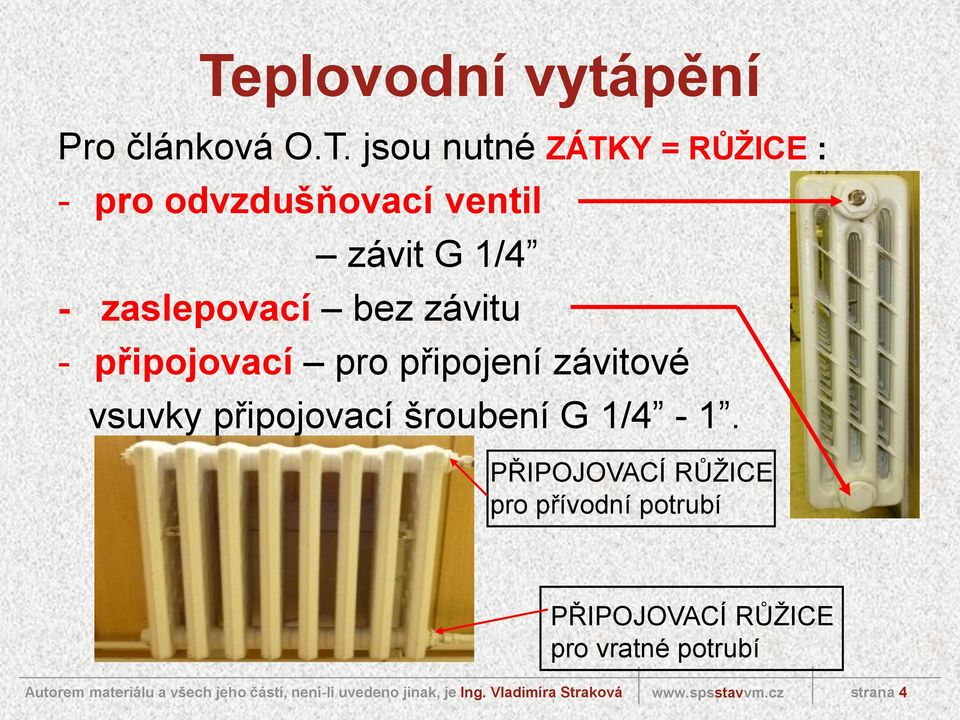 zaslepovací bez závitu - připojovací pro připojení závitové vsuvky