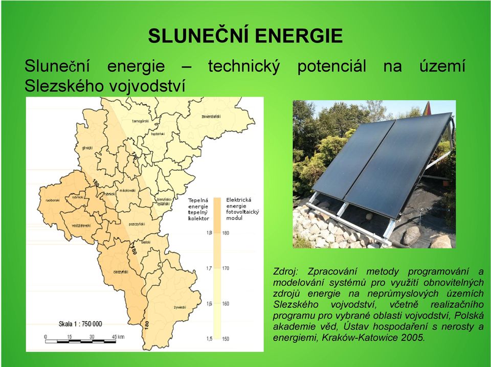 na neprůmyslových územích Slezského vojvodství, včetně realizačního programu pro vybrané