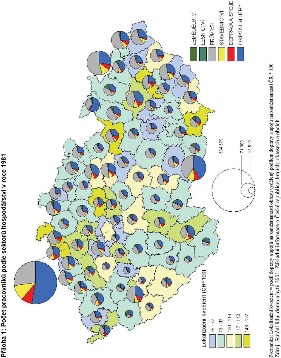 podílem dopravy a spojů na zaměstnanosti ČR * 100 Zdroj: Sčítání lidu, domů a