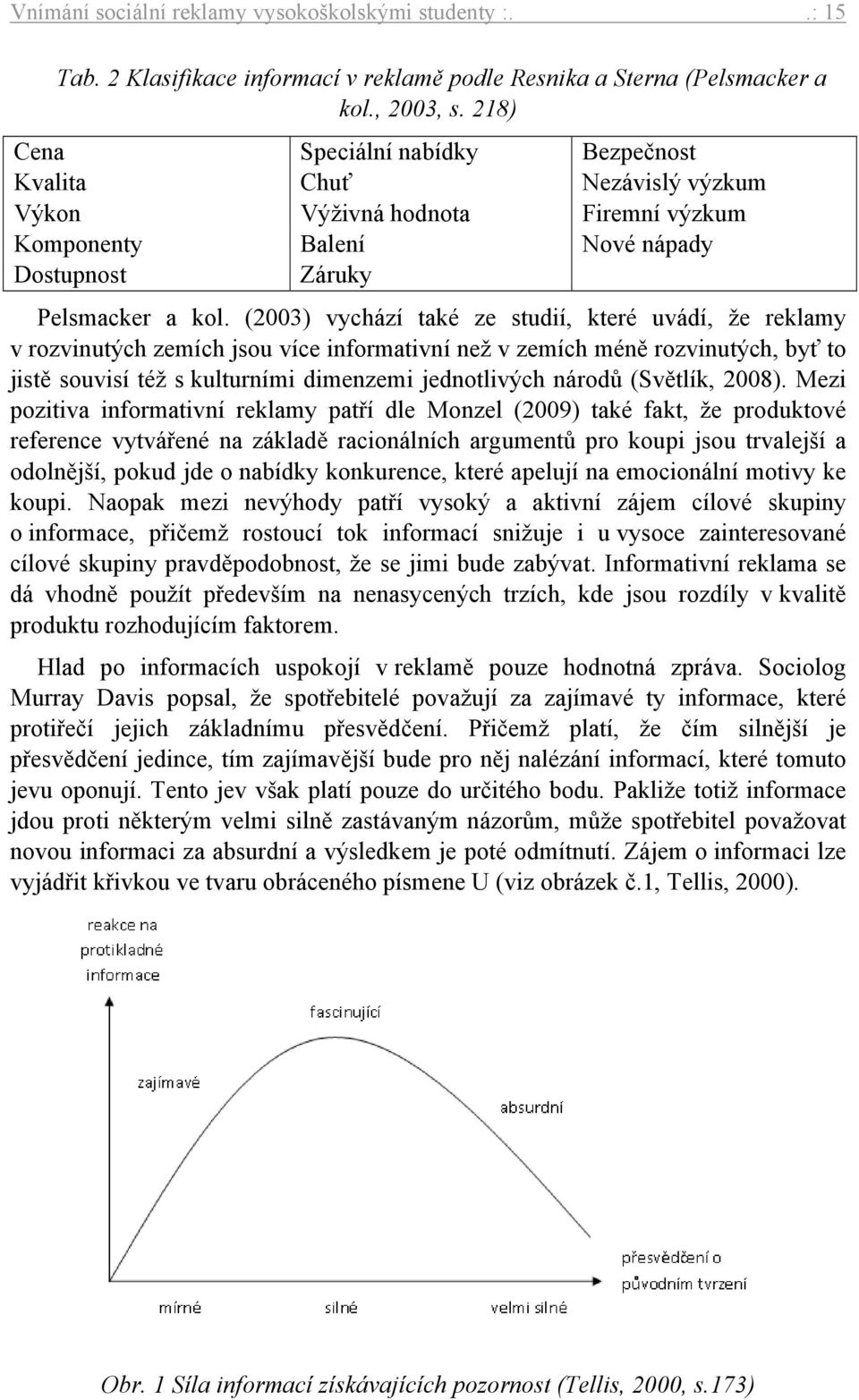 (2003) vychází také ze studií, které uvádí, že reklamy v rozvinutých zemích jsou více informativní než v zemích méně rozvinutých, byť to jistě souvisí též s kulturními dimenzemi jednotlivých národů