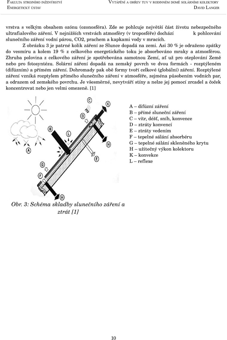 Asi 30 % je odraženo zpátky do vesmíru a kolem 19 % z celkového energetického toku je absorbováno mraky a atmosférou.