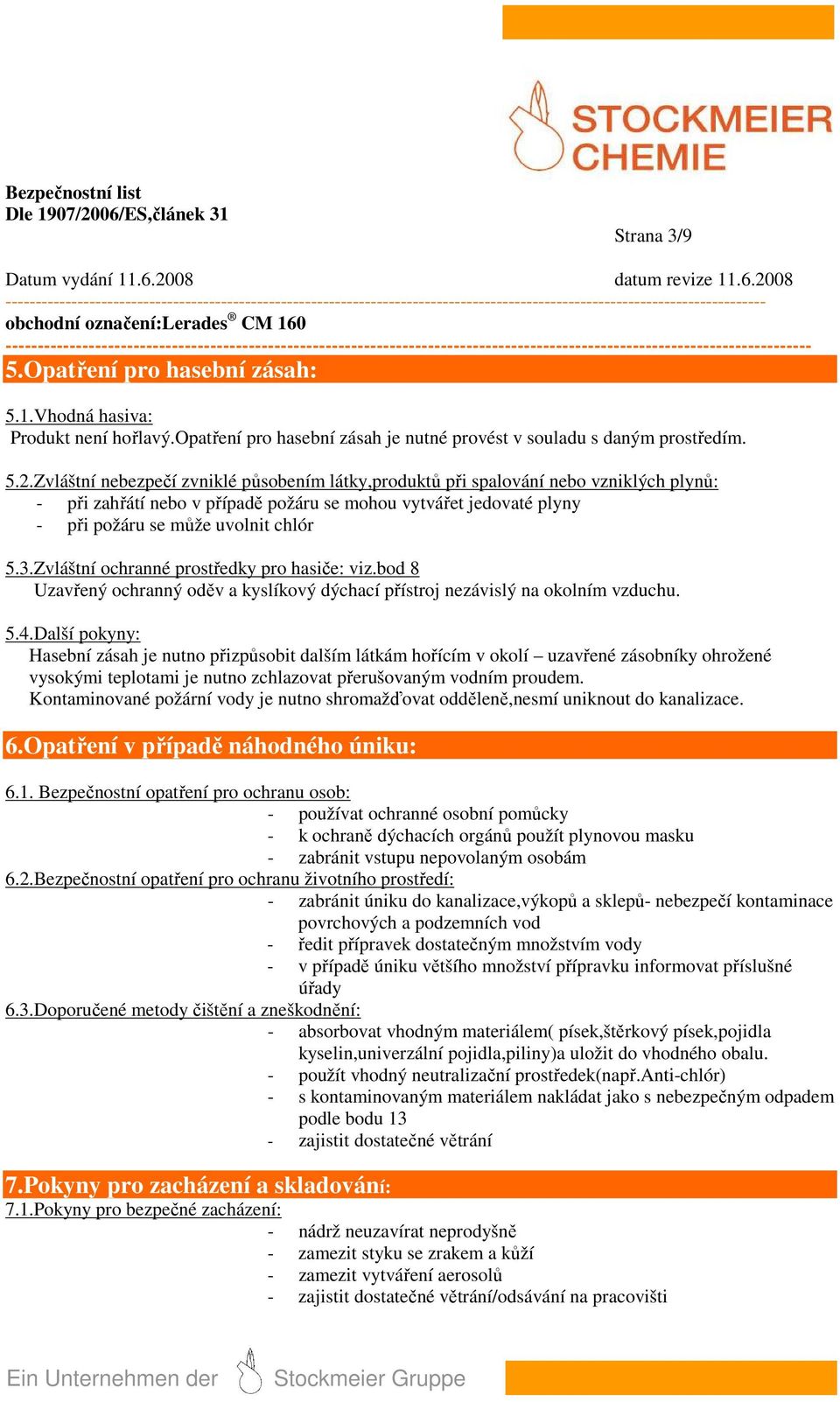 2008 ------------------------------------------------------------------------------------------------------------------------------- obchodní označení:lerades CM 160