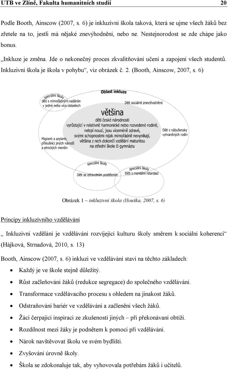 (Booth, Ainscow, 2007, s. 6) Obrázek 1 inkluzivní škola (Houška, 2007, s.