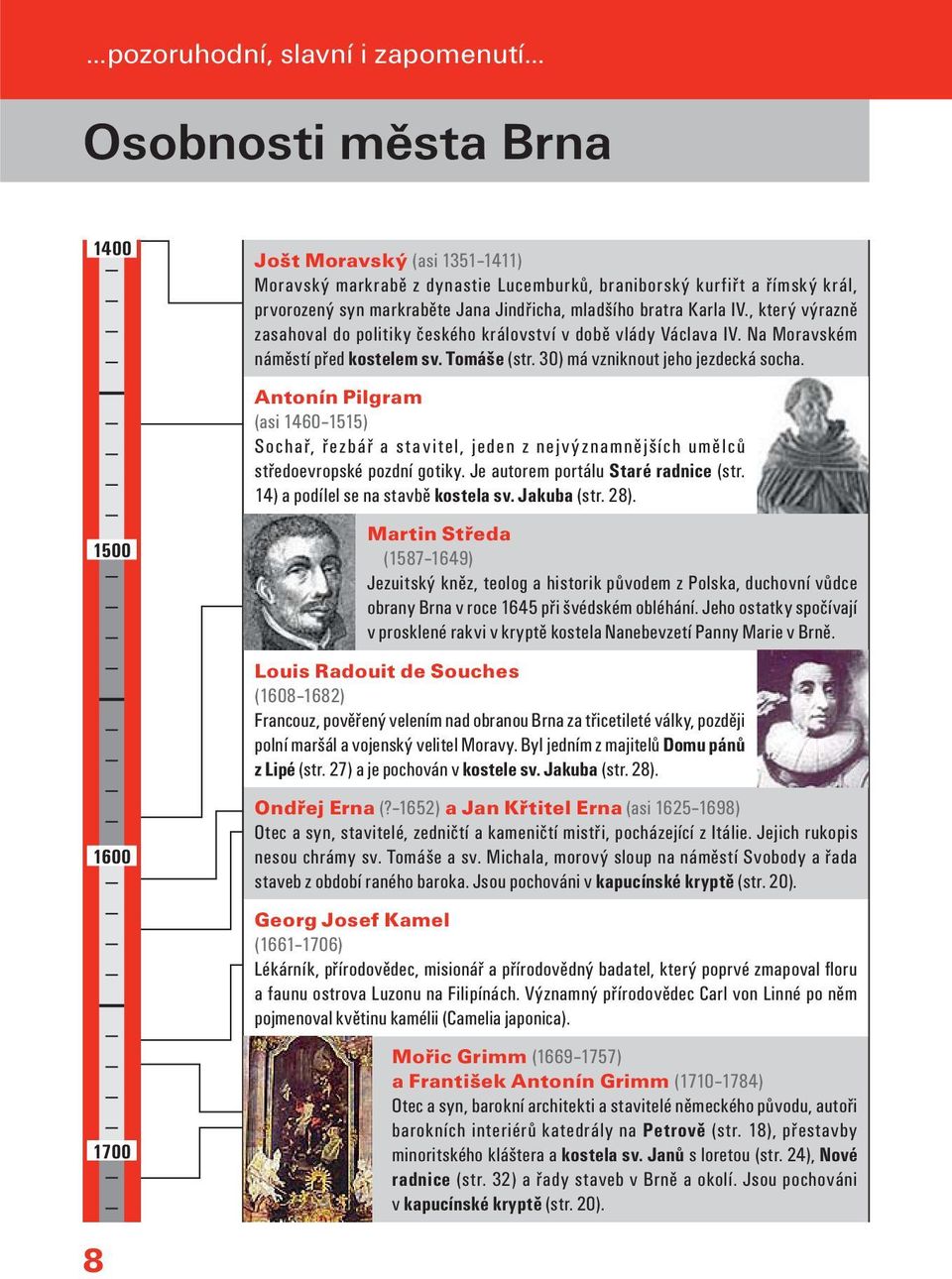 30) má vzniknout jeho jezdecká socha. Antonín Pilgram (asi 1460 1515) Sochař, řezbář a stavitel, jeden z nejvýznamnějších umělců středoevropské pozdní gotiky. Je autorem portálu Staré radnice (str.