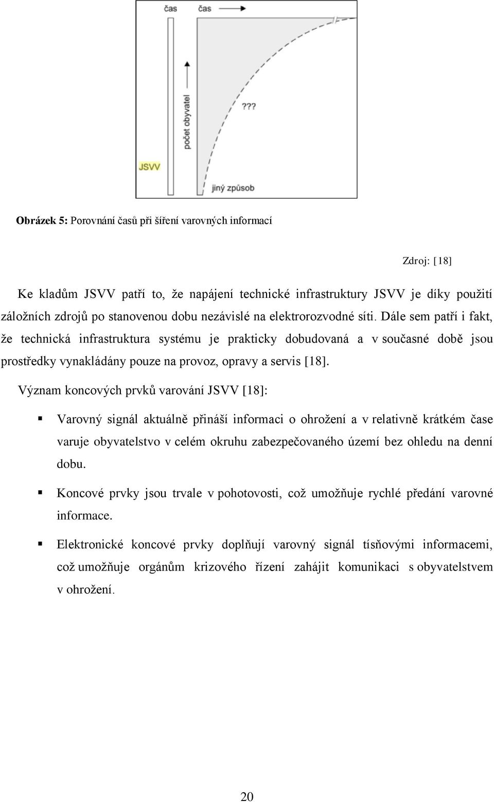 Význam koncových prvků varování JSVV [18]: Varovný signál aktuálně přináší informaci o ohrožení a v relativně krátkém čase varuje obyvatelstvo v celém okruhu zabezpečovaného území bez ohledu na denní