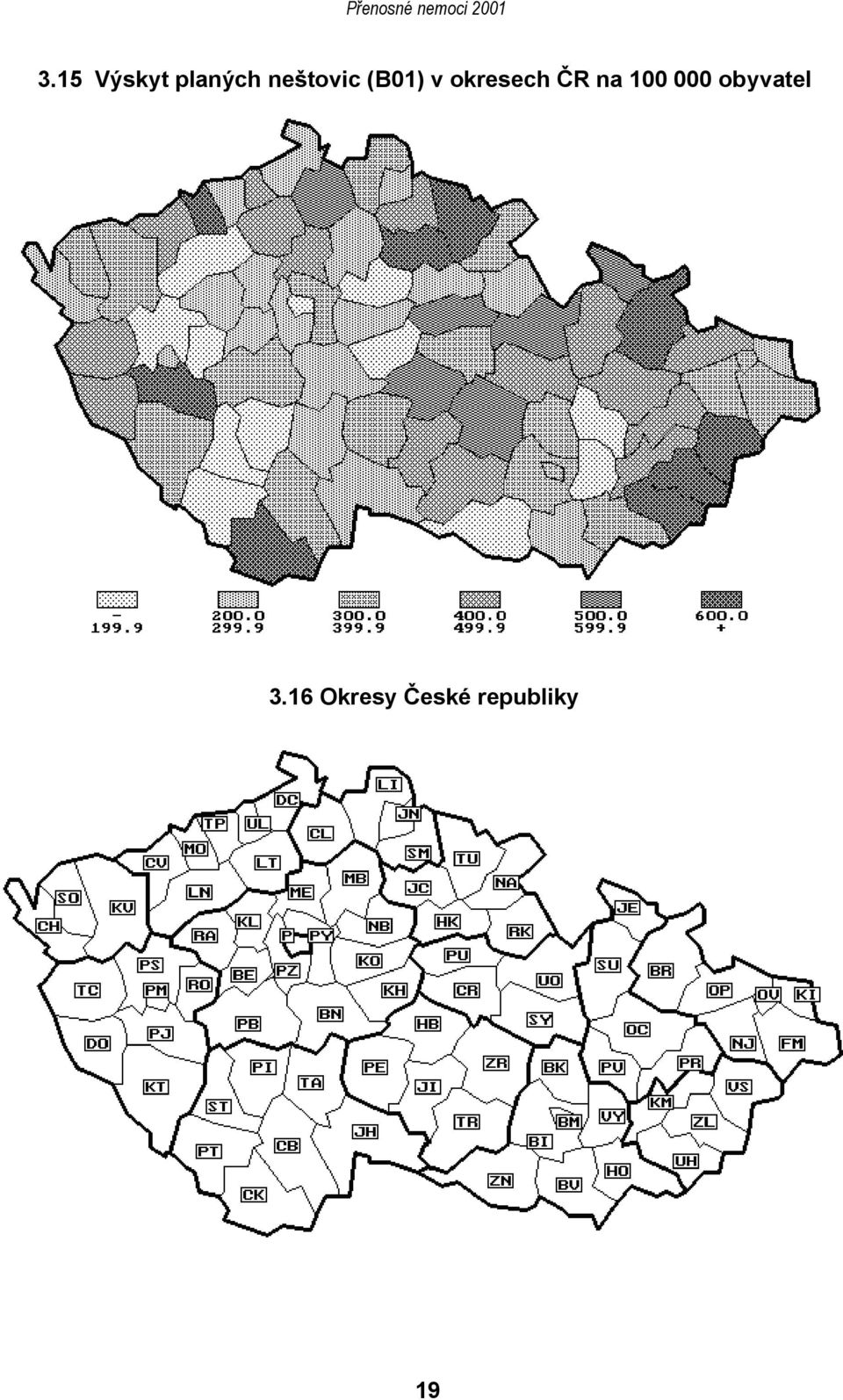 okresech ČR na 100 000