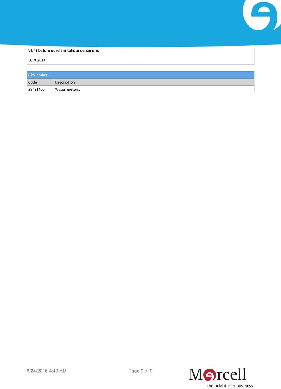 2014 CPV codes Code