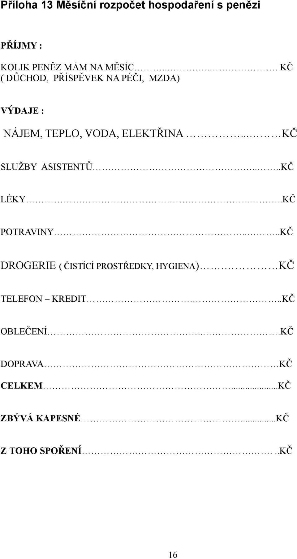 .. KČ SLUŽBY ASISTENTŮ....KČ LÉKY.....KČ POTRAVINY.