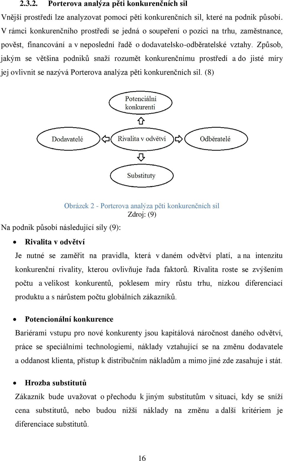 Způsob, jakým se většina podniků snaží rozumět konkurenčnímu prostředí a do jisté míry jej ovlivnit se nazývá Porterova analýza pěti konkurenčních sil.