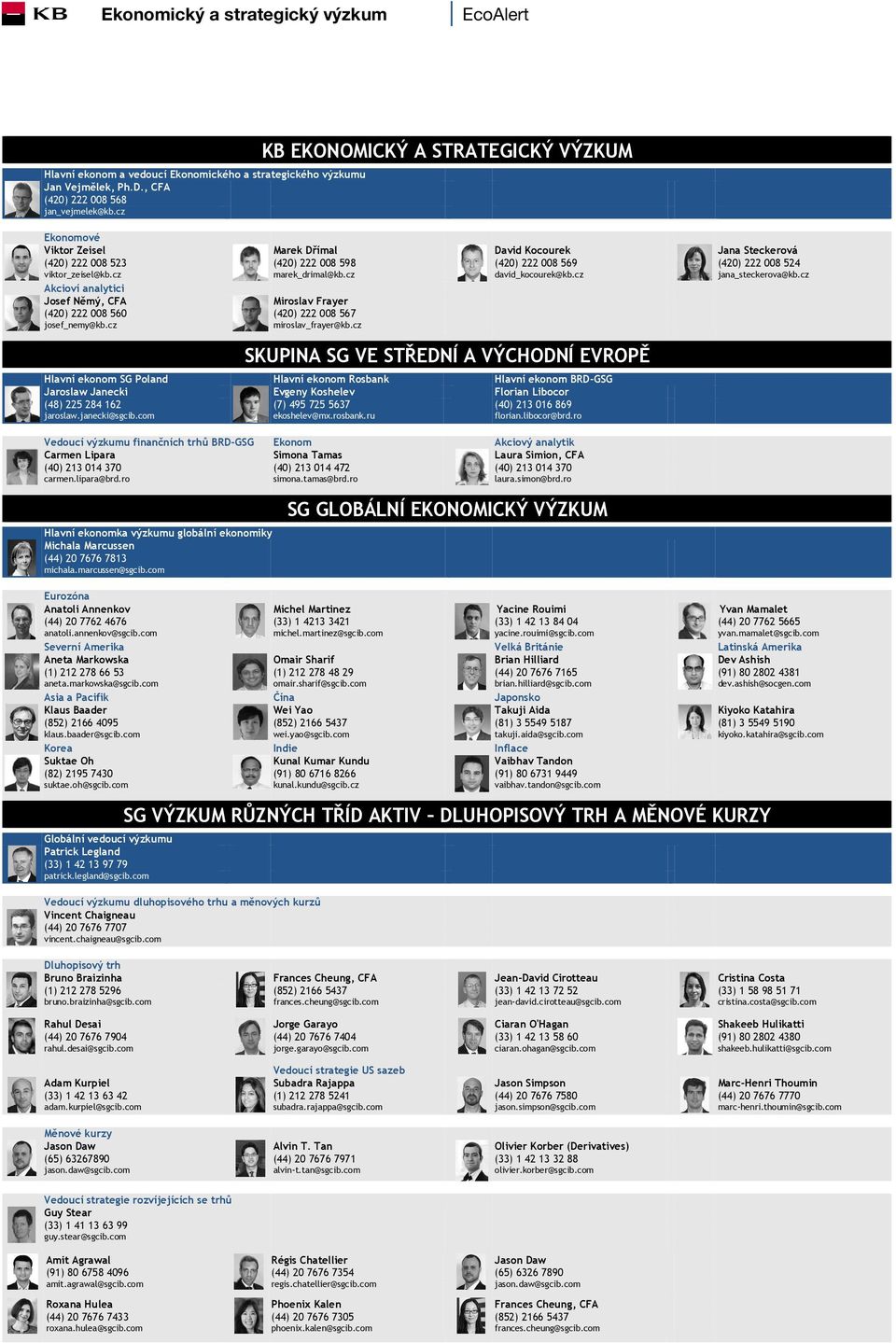 cz marek_drimal@kb.cz david_kocourek@kb.cz jana_steckerova@kb.cz Akcioví analytici Josef Němý, CFA Miroslav Frayer (42) 222 8 56 (42) 222 8 567 josef_nemy@kb.cz miroslav_frayer@kb.