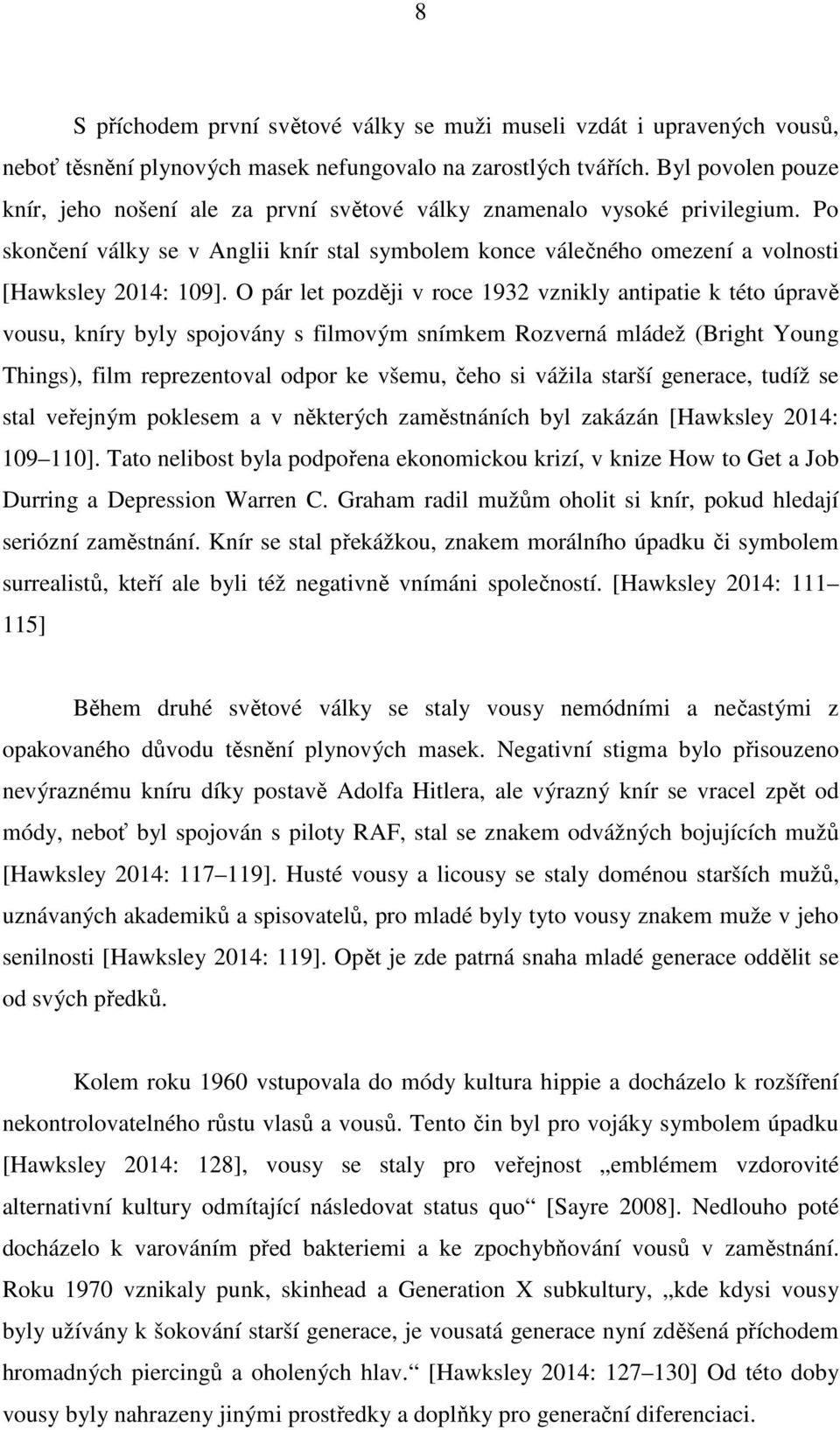 O pár let později v roce 1932 vznikly antipatie k této úpravě vousu, kníry byly spojovány s filmovým snímkem Rozverná mládež (Bright Young Things), film reprezentoval odpor ke všemu, čeho si vážila