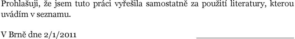 použití literatury, kterou