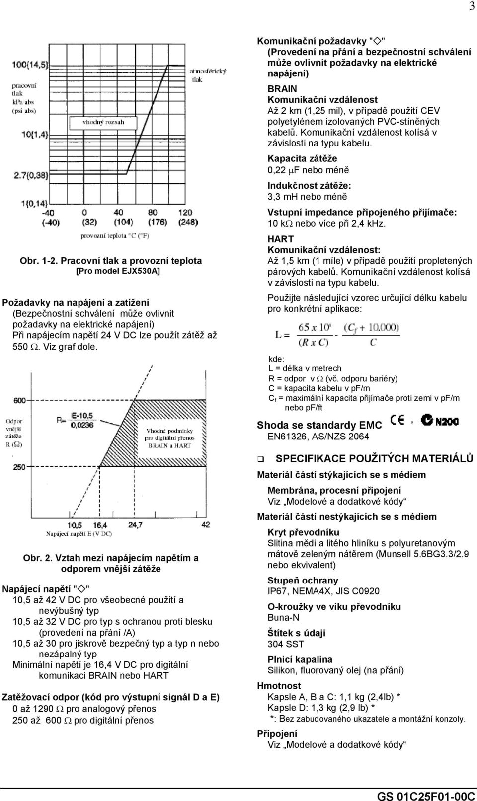 zátěž až 550 Ω. Viz graf dole. Obr. 2.