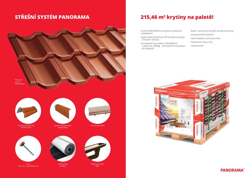 standardní Euro paleta 1200x800mm s váhou do 1000kg - jednoduchá manipulace při přepravě.