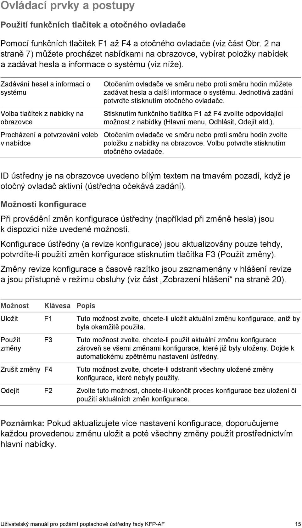 Zadávání hesel a informací o systému Volba tlačítek z nabídky na obrazovce Procházení a potvrzování voleb v nabídce Otočením ovladače ve směru nebo proti směru hodin můžete zadávat hesla a další