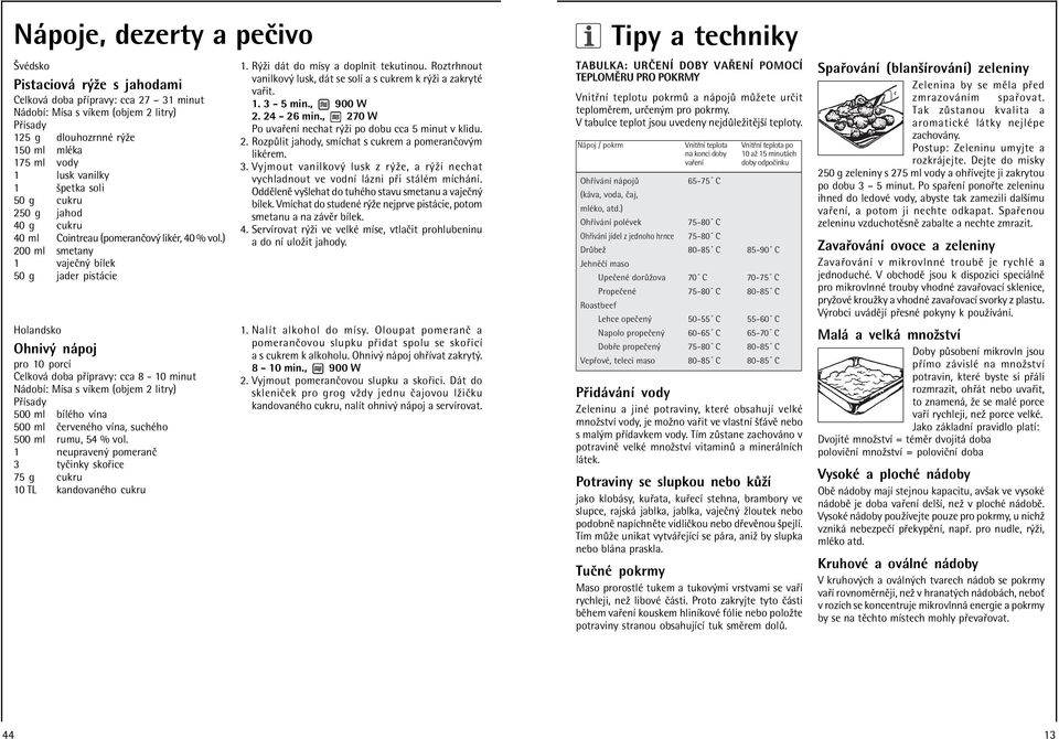 ) 200 ml smetany 1 vajeën bìlek 50 g jader pist cie Holandsko Ohniv n poj pro 10 porcì Celkov doba p Ìpravy: cca 8-10 minut N dobì: MÌsa s vìkem (objem 2 litry) 500 ml bìlèho vìna 500 ml ËervenÈho