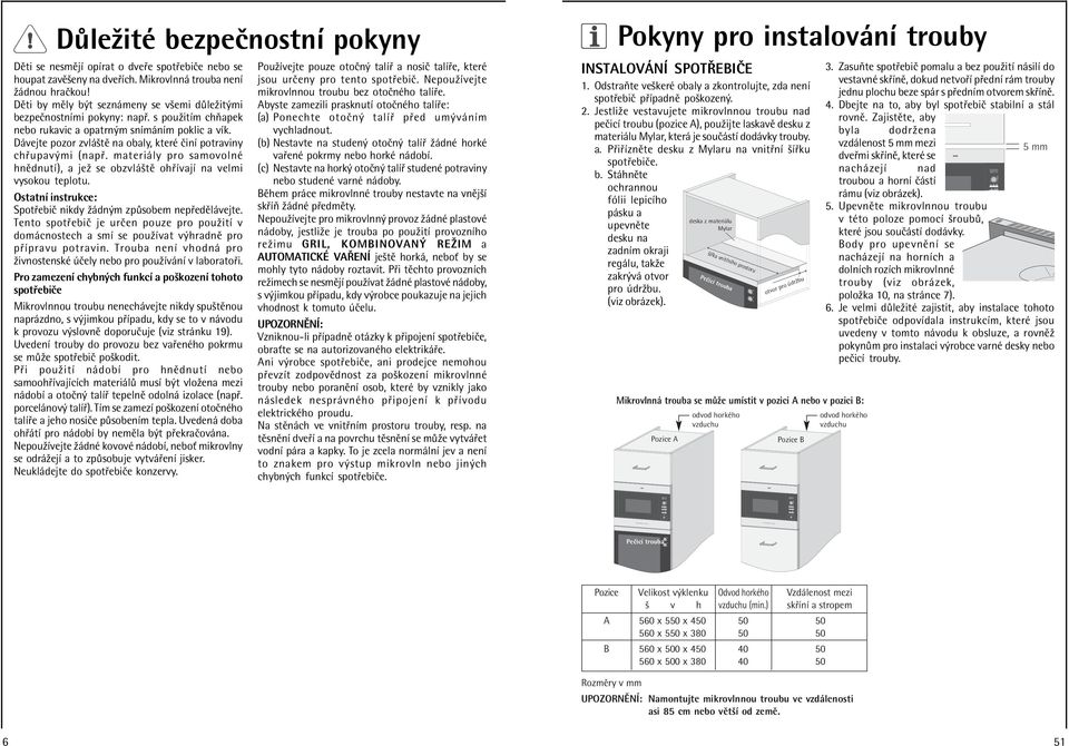 D vejte pozor zvl ötï na obaly, kterè ËinÌ potraviny ch upav mi (nap. materi ly pro samovolnè hnïdnutì), a jeû se obzvl ötï oh ÌvajÌ na velmi vysokou teplotu.