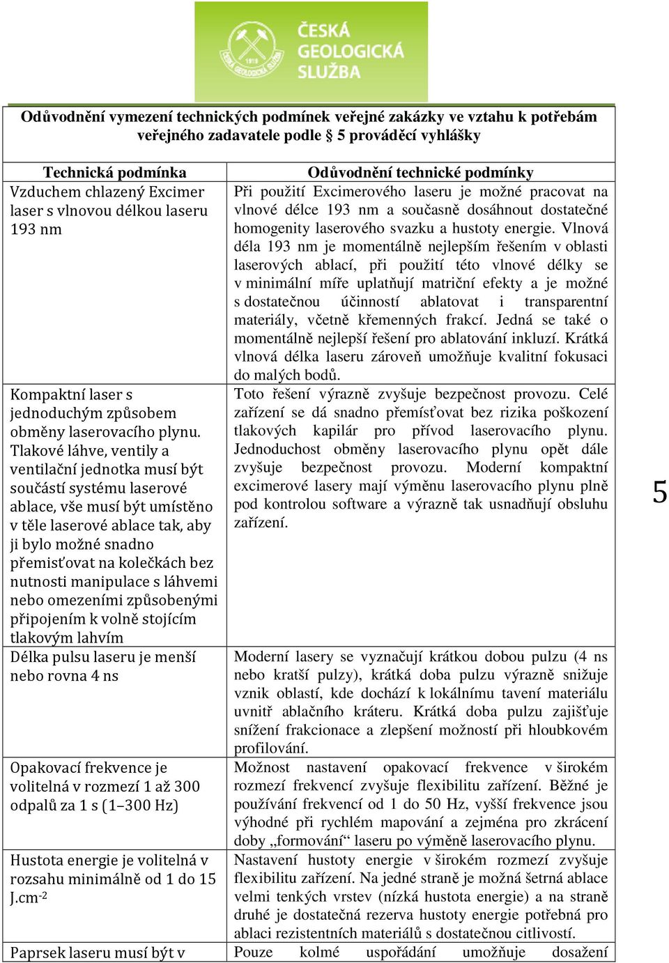 Tlakové láhve, ventily a ventilační jednotka musí být součástí systému laserové ablace, vše musí být umístěno v těle laserové ablace tak, aby ji bylo možné snadno přemisťovat na kolečkách bez