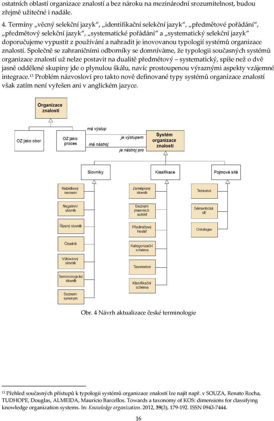 nahradit je inovovanou typologií systémů organizace znalostí.