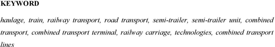 combined transport, combined transport terminal,