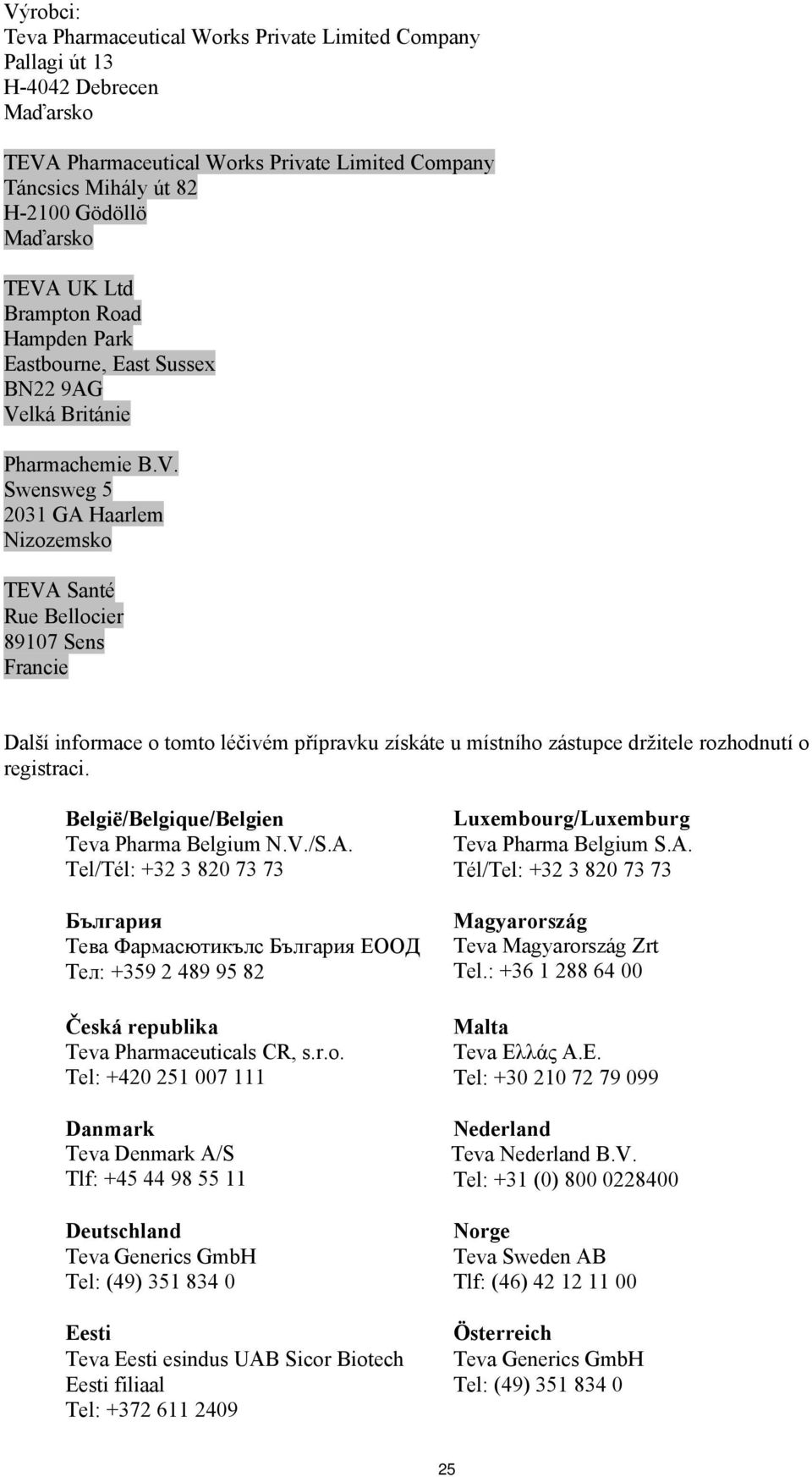 lká Británie Pharmachemie B.V.