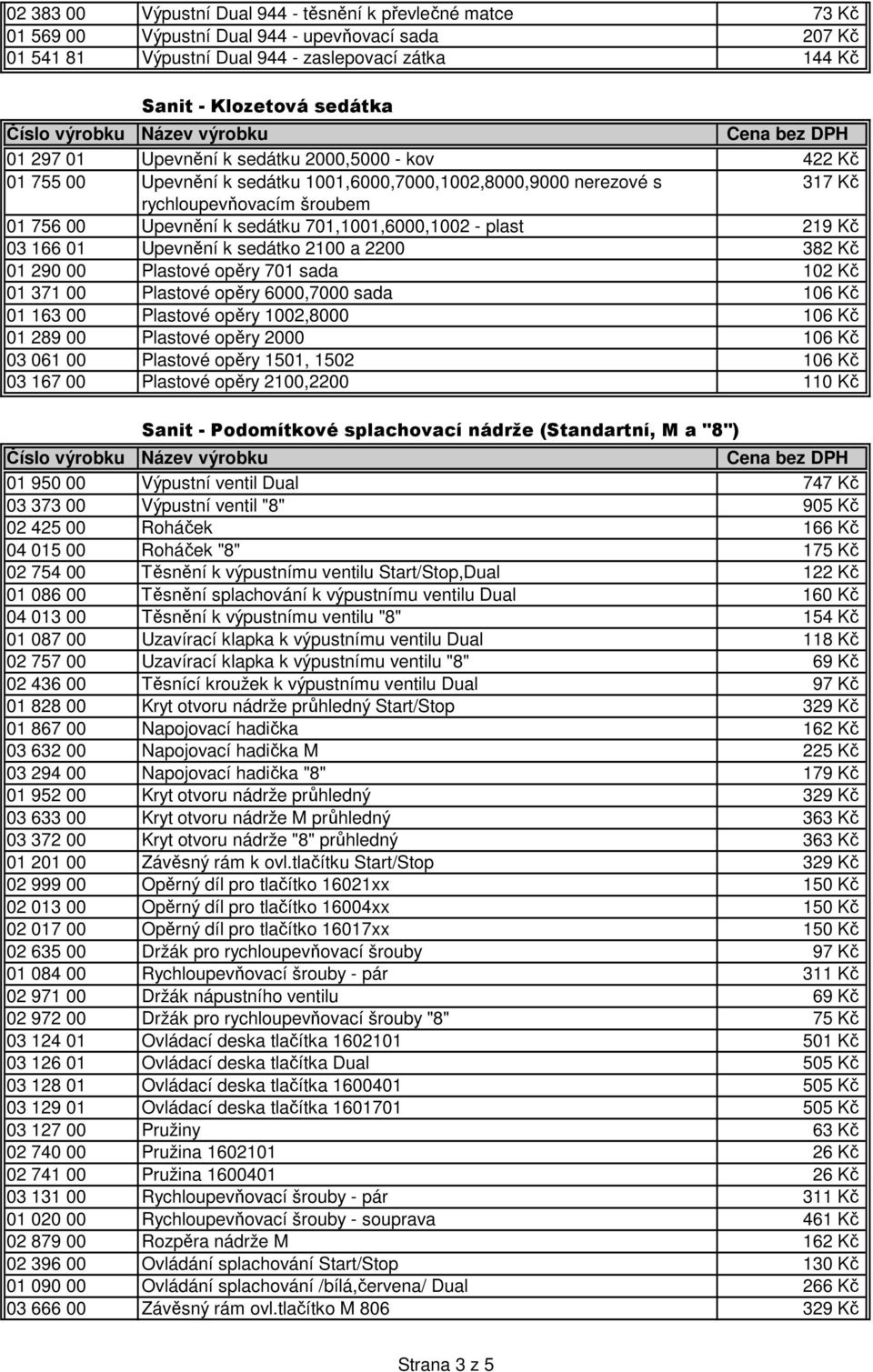 - plast 219 Kč 03 166 01 Upevnění k sedátko 2100 a 2200 382 Kč 01 290 00 Plastové opěry 701 sada 102 Kč 01 371 00 Plastové opěry 6000,7000 sada 106 Kč 01 163 00 Plastové opěry 1002,8000 106 Kč 01 289