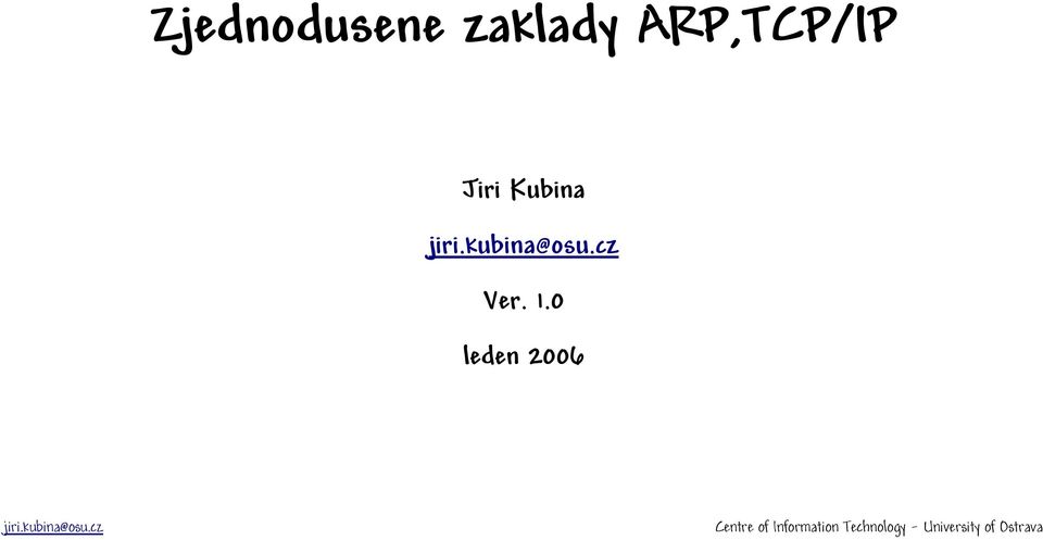 ARP,TCP/IP Jiri