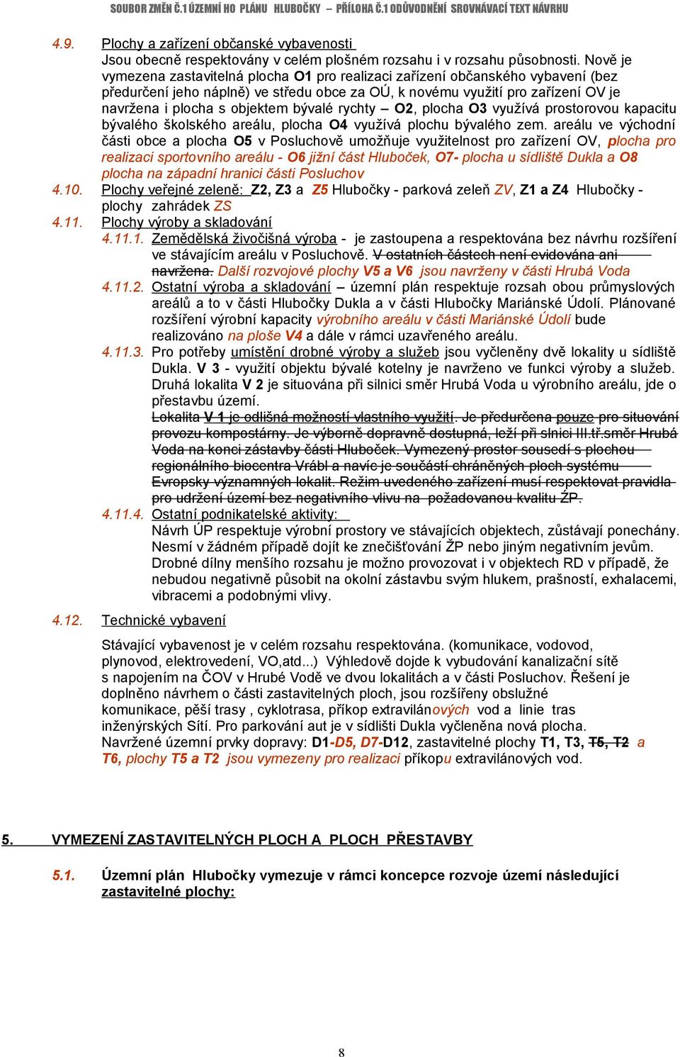 bývalé rychty O2, plocha O3 využívá prostorovou kapacitu bývalého školského areálu, plocha O4 využívá plochu bývalého zem.