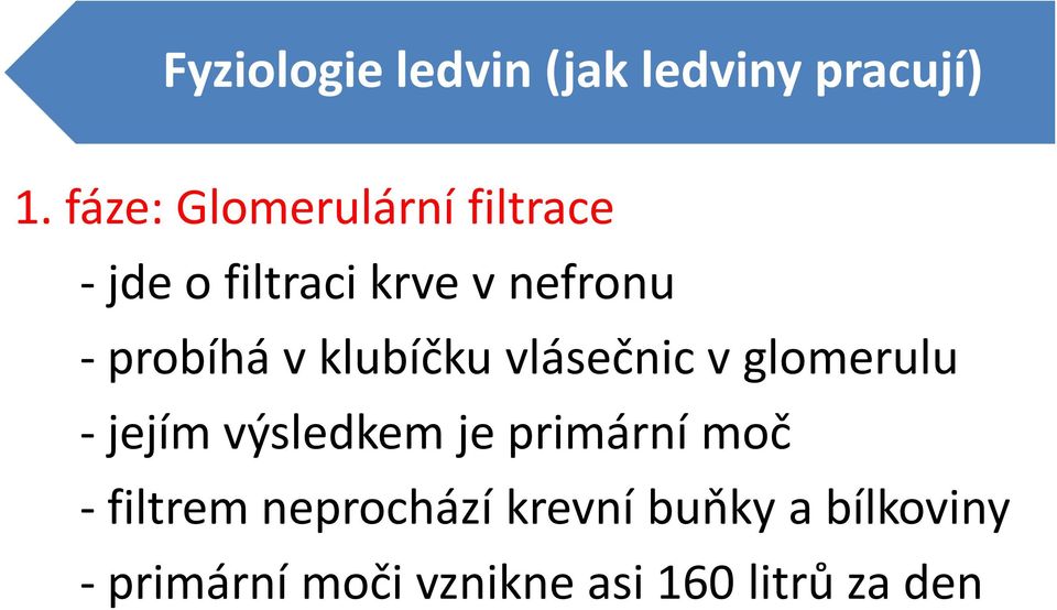 probíhá v klubíčku vlásečnic v glomerulu - jejím výsledkem je