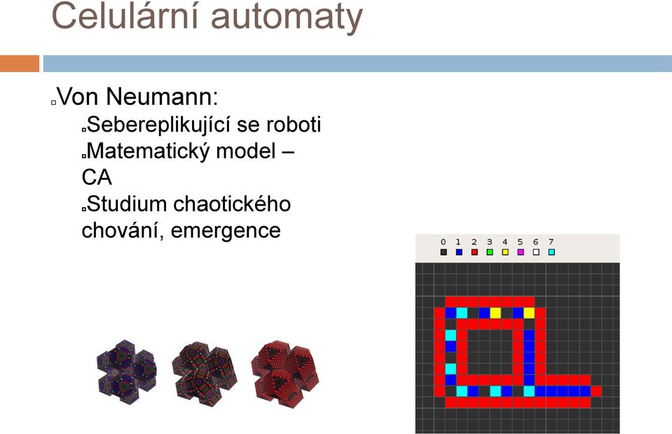 roboti Matematický model CA