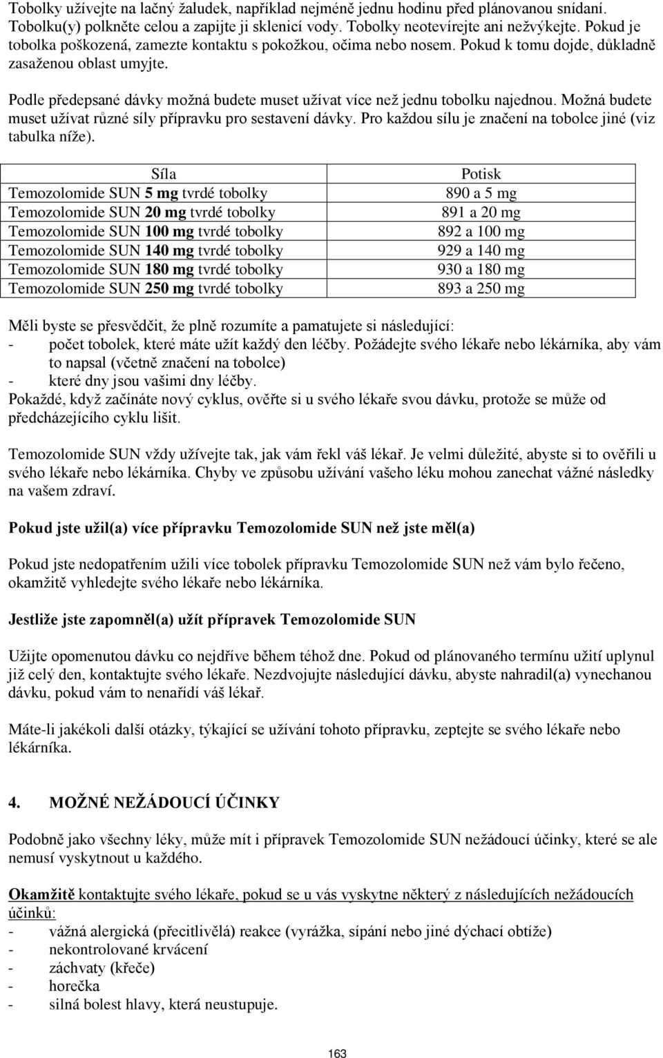 Podle předepsané dávky možná budete muset užívat více než jednu tobolku najednou. Možná budete muset užívat různé síly přípravku pro sestavení dávky.