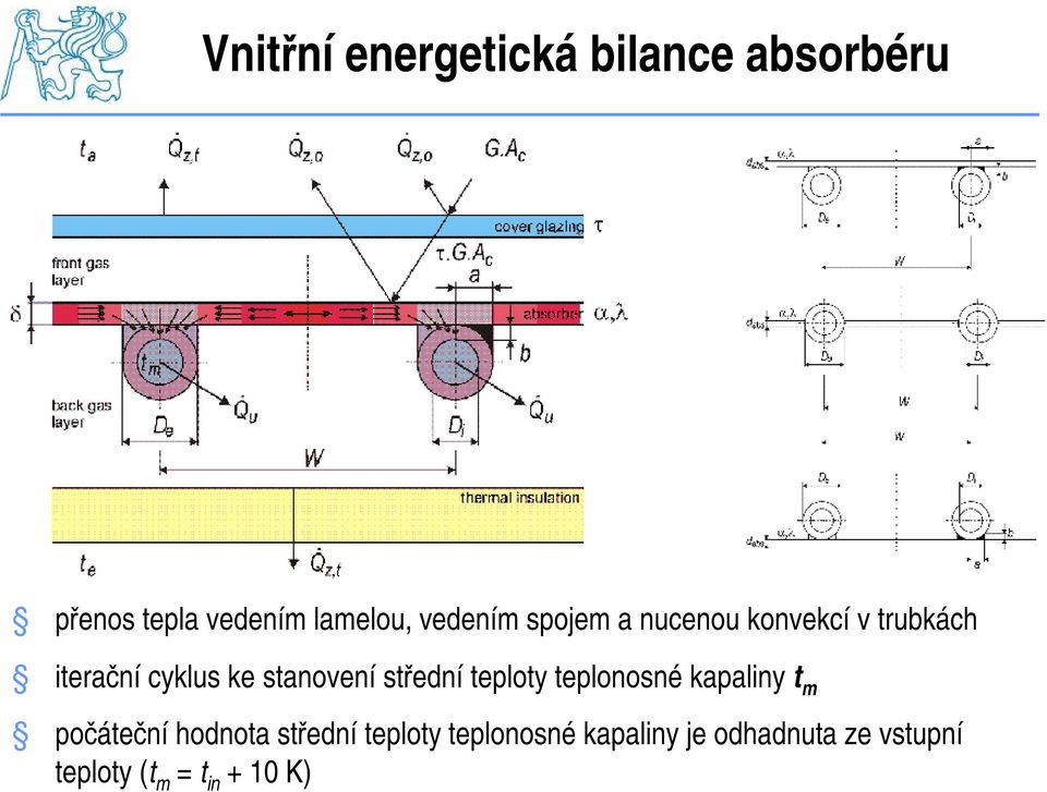 stanovení střední teploty teplonosné kapaliny t m počáteční hodnota