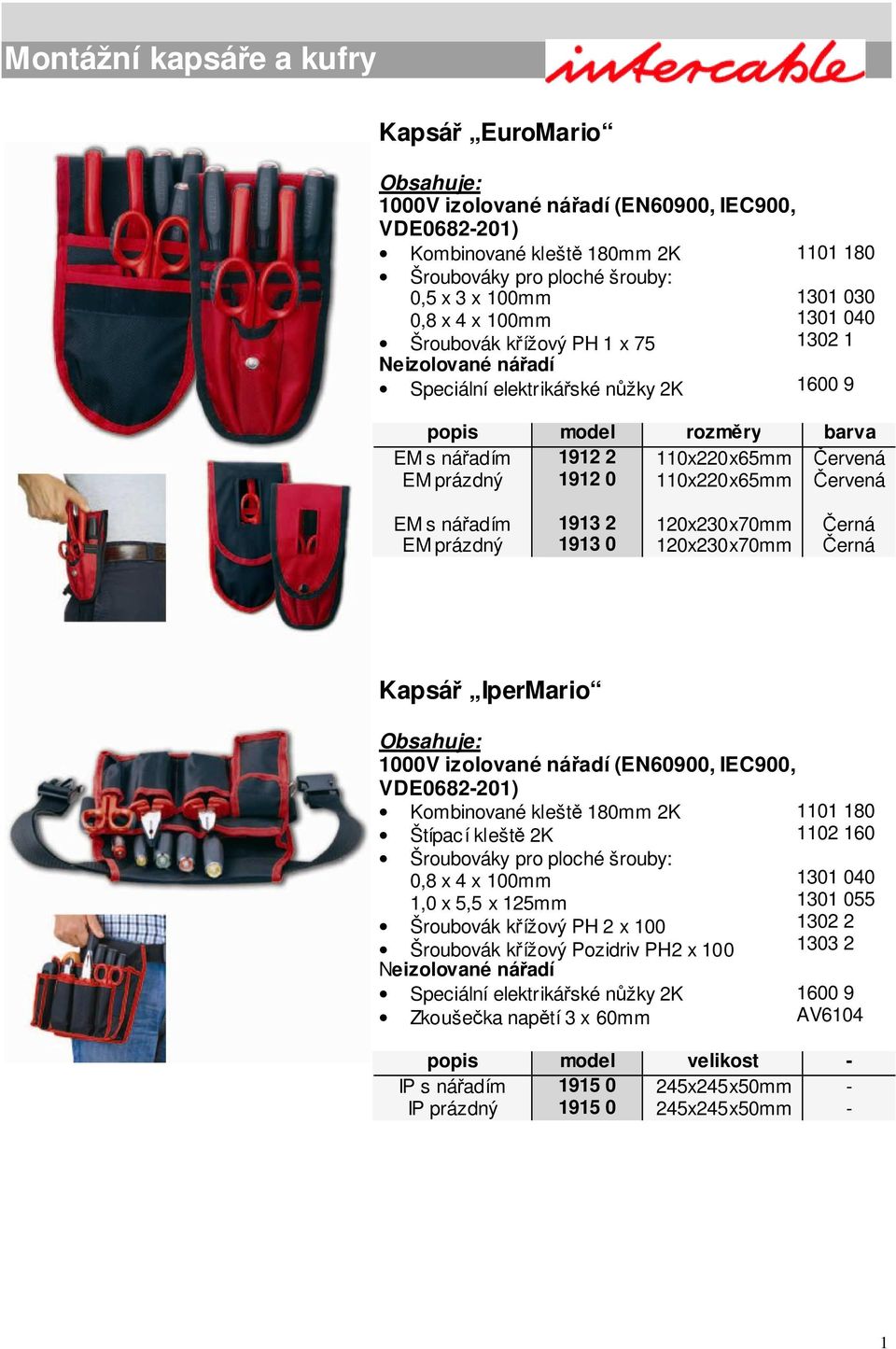 IperMario Štípací kleště 2K 1,0 x 5,5 x 125mm Šroubovák křížový PH 2 x 100 Šroubovák křížový Pozidriv PH2 x 100