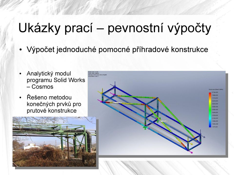 Analytický modul programu Solid Works Cosmos