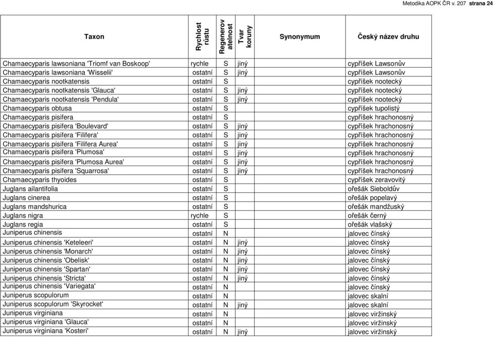 cypříšek nootecký Chamaecyparis nootkatensis 'Glauca' ostatní S jiný cypříšek nootecký Chamaecyparis nootkatensis 'Pendula' ostatní S jiný cypříšek nootecký Chamaecyparis obtusa ostatní S cypříšek