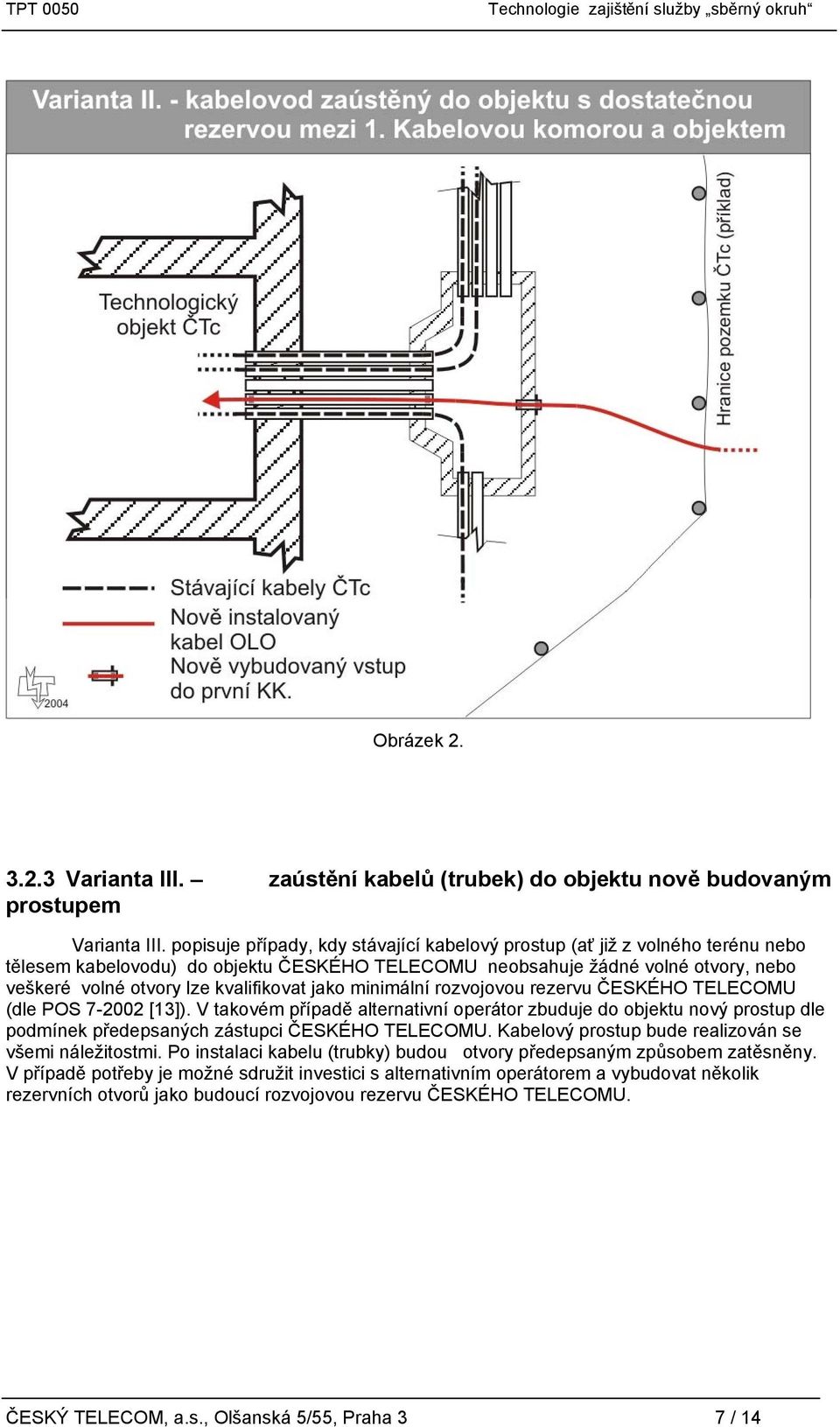 kvalifikovat jako minimální rozvojovou rezervu ČESKÉHO TELECOMU (dle POS 7-2002 [13]).