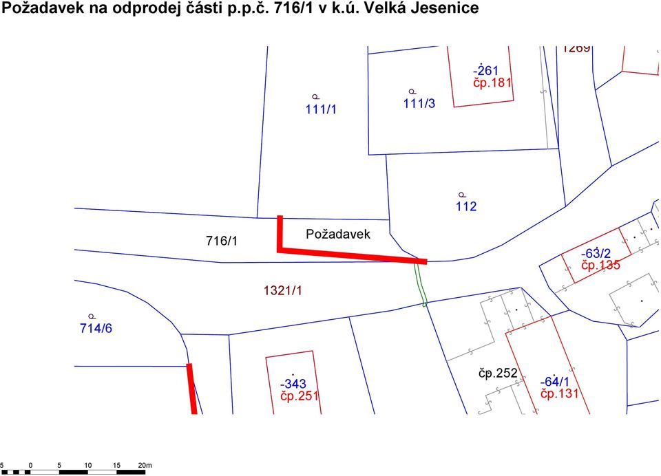 181 1269 112 716/1 Požadavek -63/2 čp.