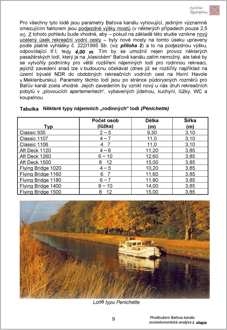 (viz příloha 2) a to na podjezdnou výšku, odpovídající tř.i, tedy 4,00 m.