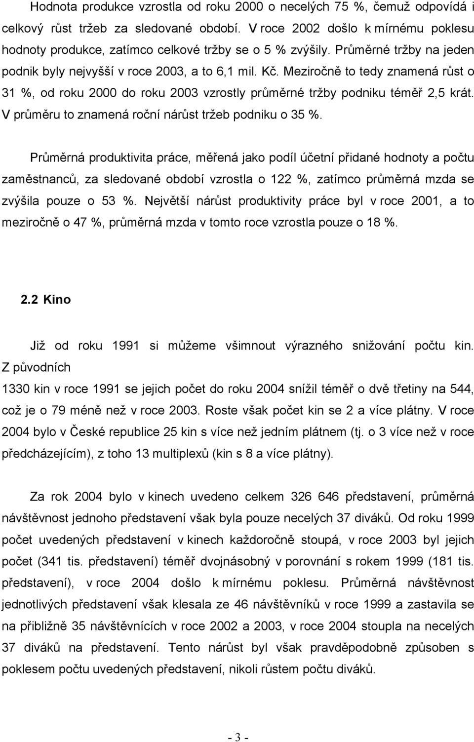 Meziročně to tedy znamená růst o 31 %, od roku 2 do roku 23 vzrostly průměrné tržby podniku téměř 2,5 krát. V průměru to znamená roční nárůst tržeb podniku o 35 %.