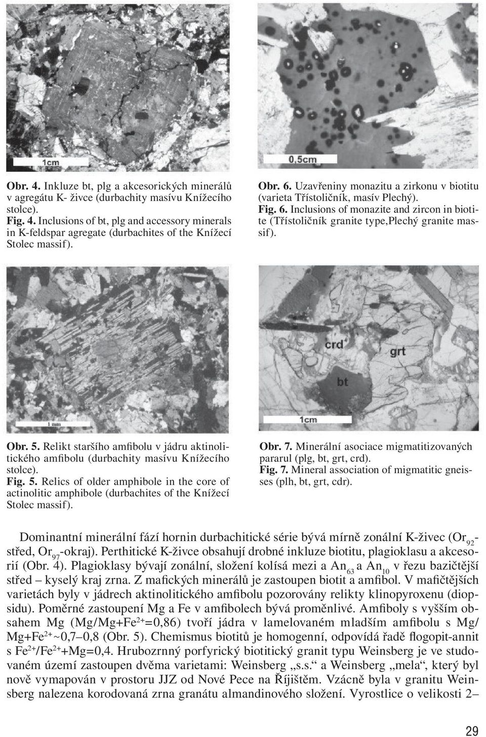 Relikt staršího amfibolu v jádru aktinolitického amfibolu (durbachity masívu Knížecího stolce). Fig. 5.