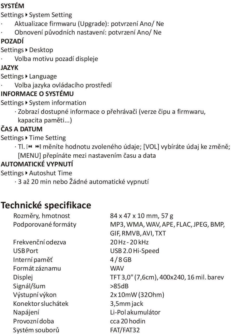 ..) ÈAS A DATUM Settings Time Setting Tl.