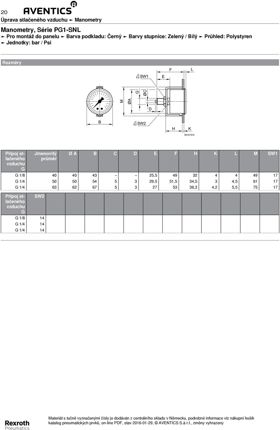 SW2 H K 00107319 Ø A B C D E F H K L M SW1 1/8 40 40 43 25,5 49 32 4 4 49 17 1/4 50 50 54 5 3