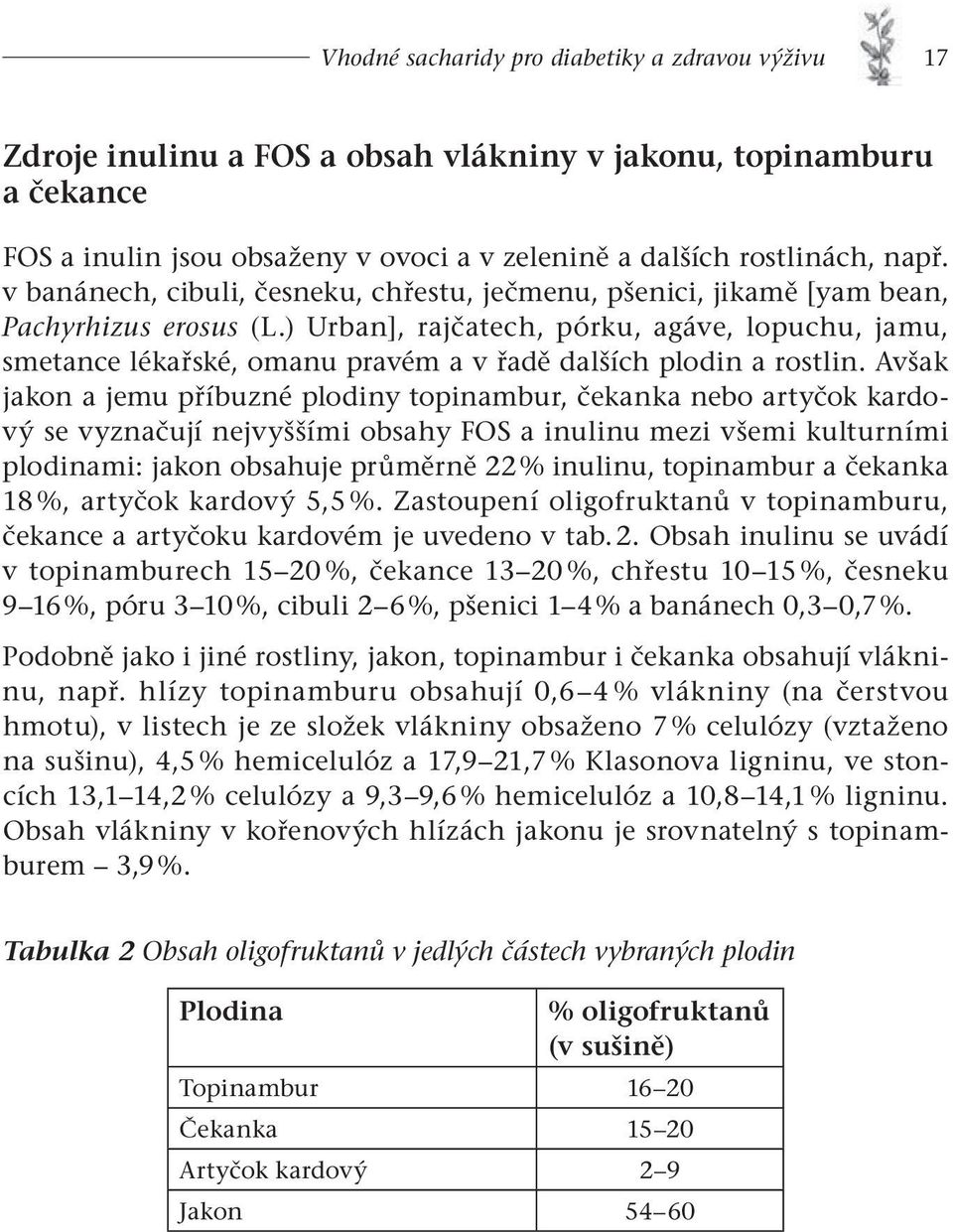 ) Urban], rajčatech, pórku, agáve, lopuchu, jamu, smetance lékařské, omanu pravém a v řadě dalších plodin a rostlin.